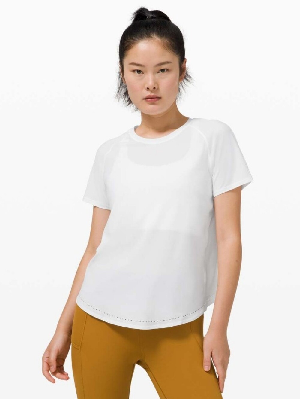 Lululemon Rise And Run White Short-Sleeve Performance Tee